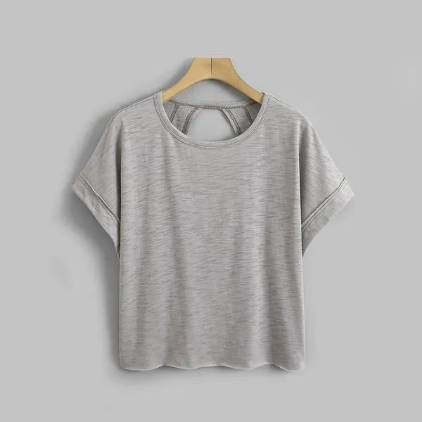 Women's Asymmetrical Cut-Out Batwing Tee