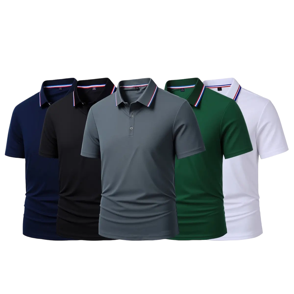 Men's Quick Dry Color Block Striped Polo Shirt, Classic Button-Down Collar Top, Trendy Casual Sports Short Sleeve Polo, Suitable for Everyday Activities, Playing Ball, Golf, Outdoor Sports