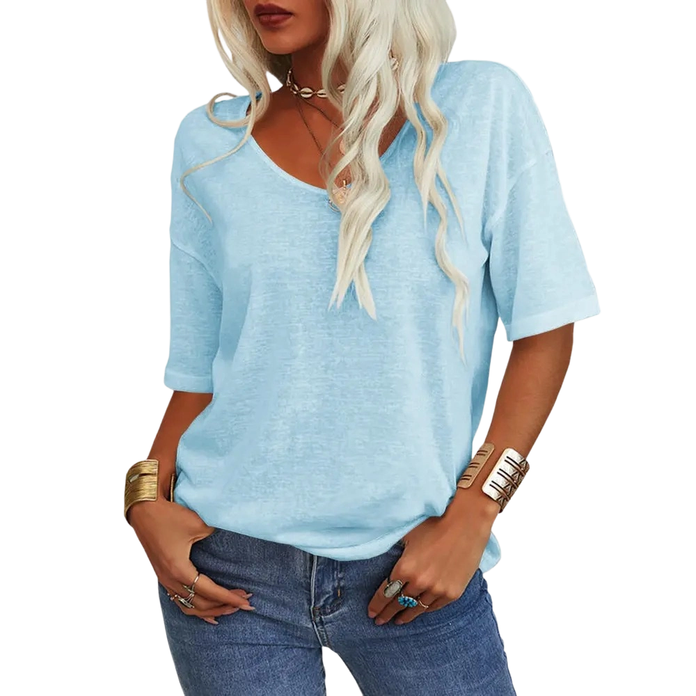 🌟🌟Women’s Soft V-Neck Casual Loose Fit T-Shirt