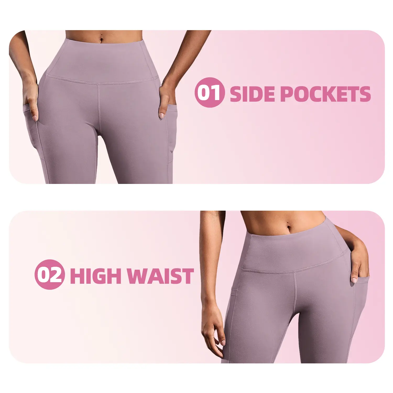 6-PACK High Waist Pants With Pockets Running Yoga Leggings for Women Leggings with Pockets