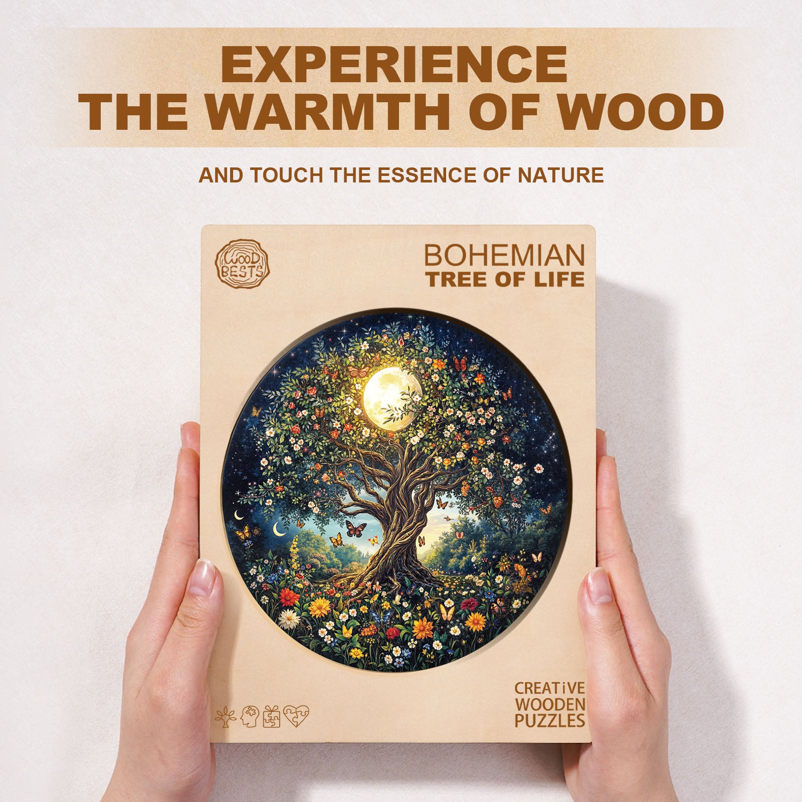 Bohemian Tree of Life Wooden Jigsaw Puzzle