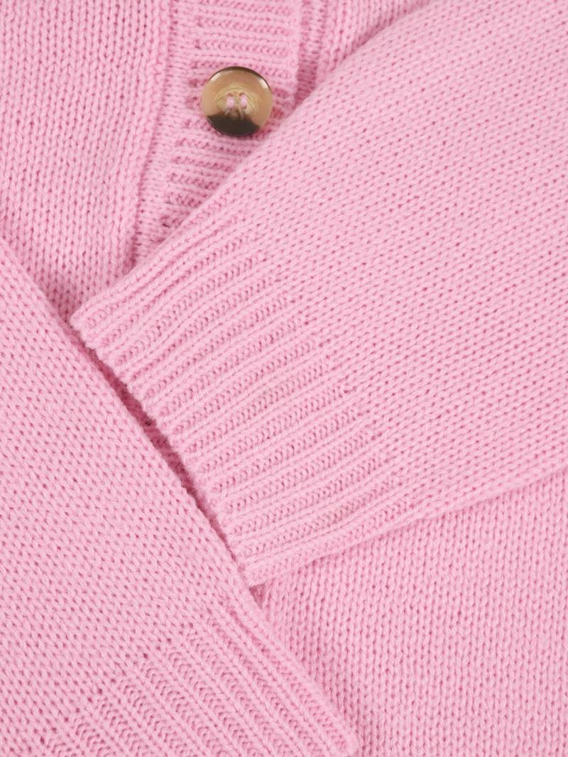 Women’s Cozy Knit Cardigan & Wide-Leg Pants Set – Relaxed Button-Up Lounge Outfit