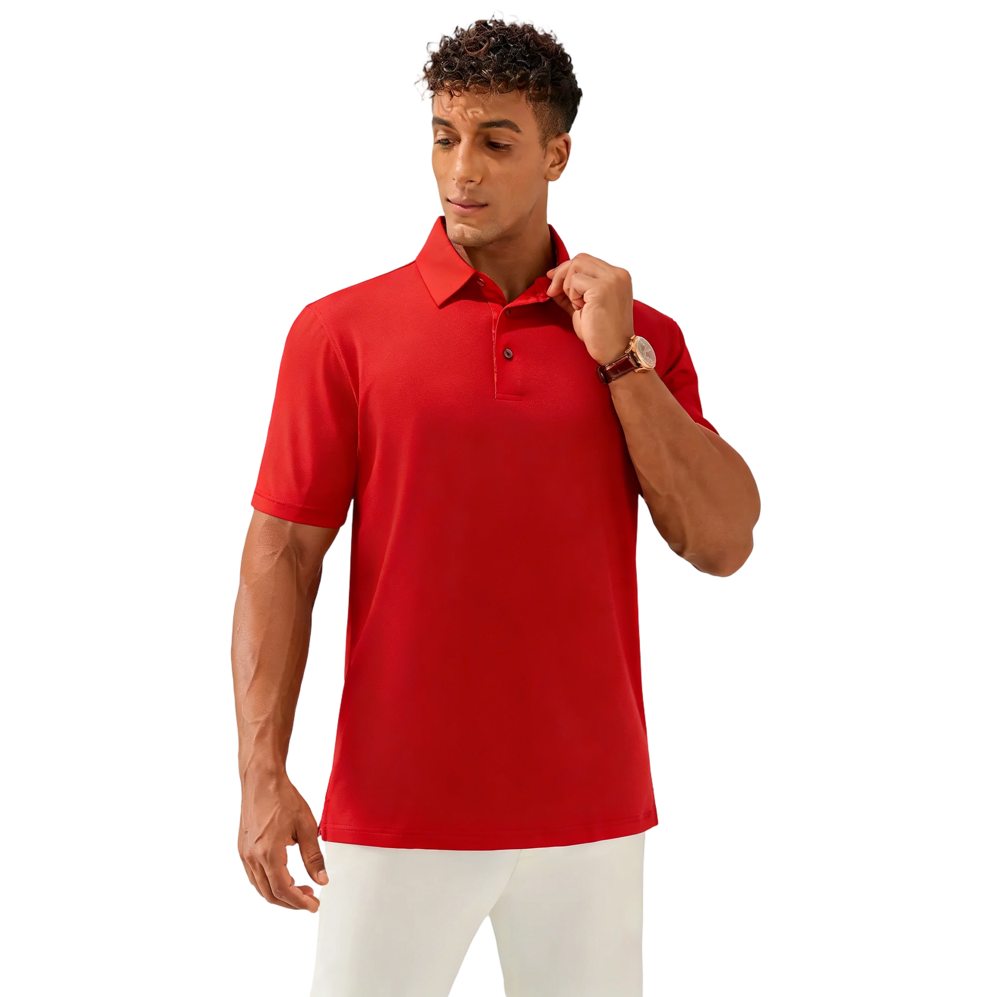 Men’s Classic Soft Breathable Cotton Polo Shirts