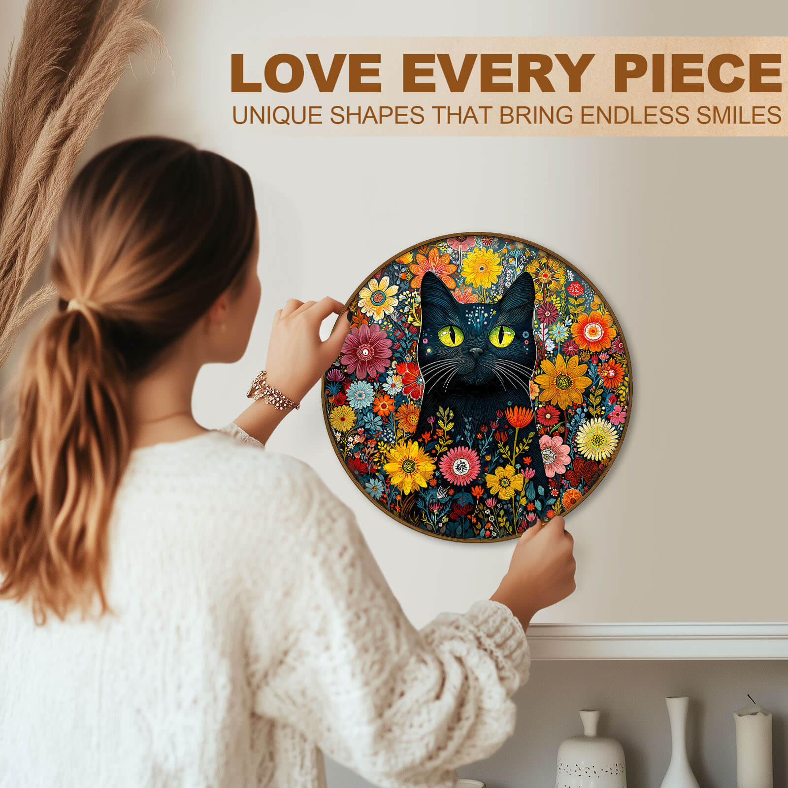 Fantasy Garden Guardian-Cat Wooden Jigsaw Puzzle