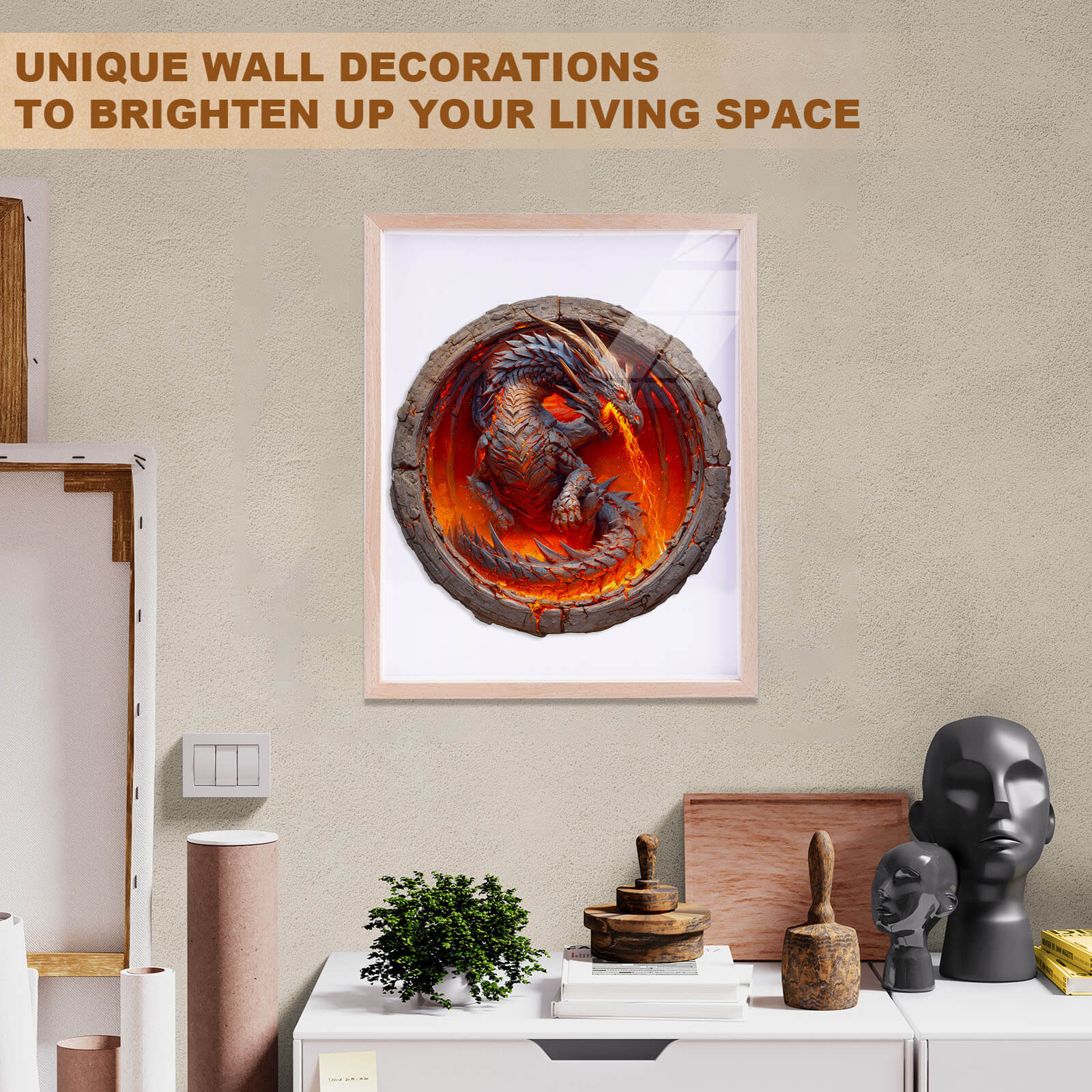 Elements Fire Dragon Wooden Jigsaw Puzzle