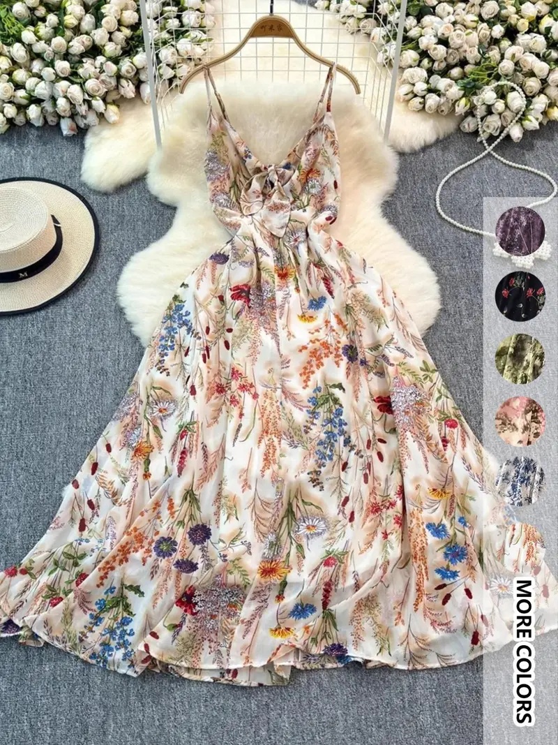 Women's Boho Floral-Print Cami Dress