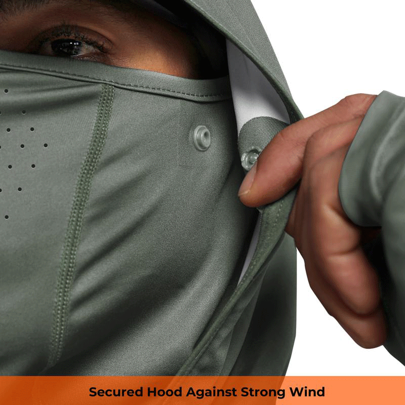 ☀️☀️☀️Men’s UPF 100 Sun Protection Hoodie with UV Detection