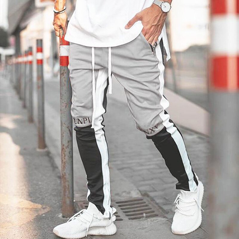 Men'S Patchwork Pocket Casual Knitted Trousers