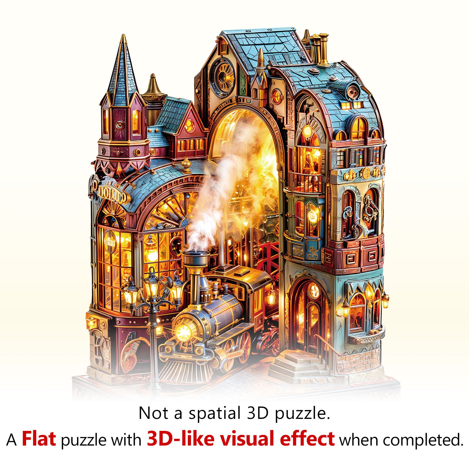 Steam platform Wooden Jigsaw Puzzle