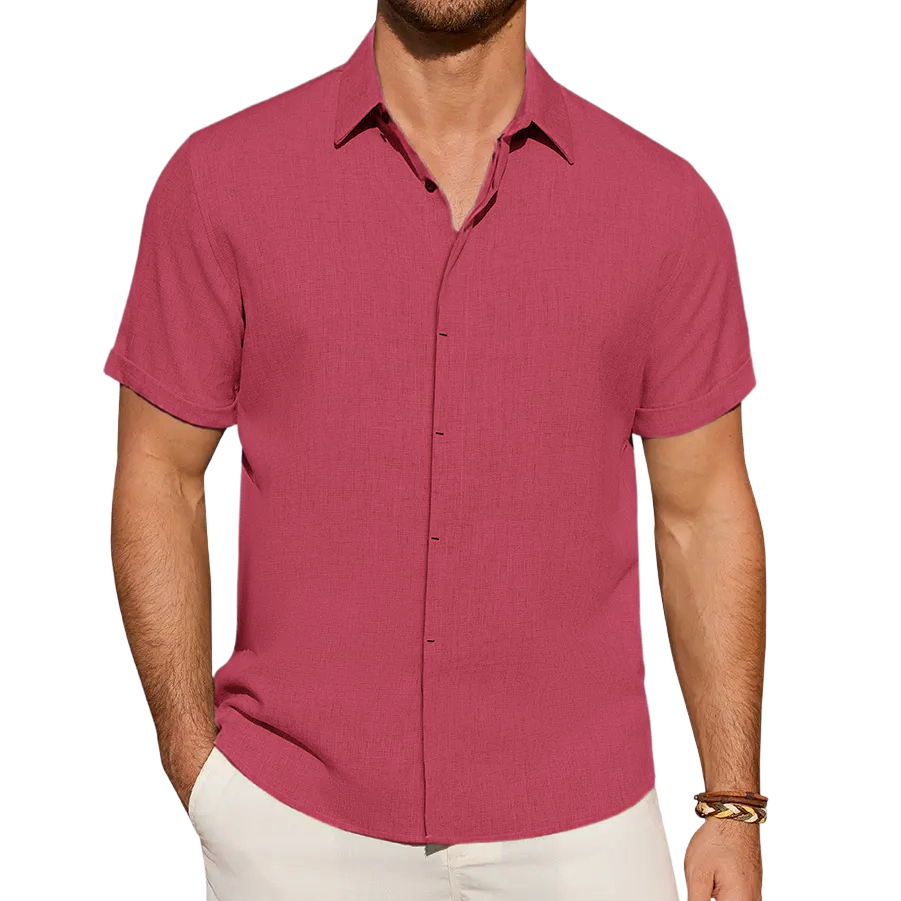 Men's Lightweight Linen Summer Button Shirt