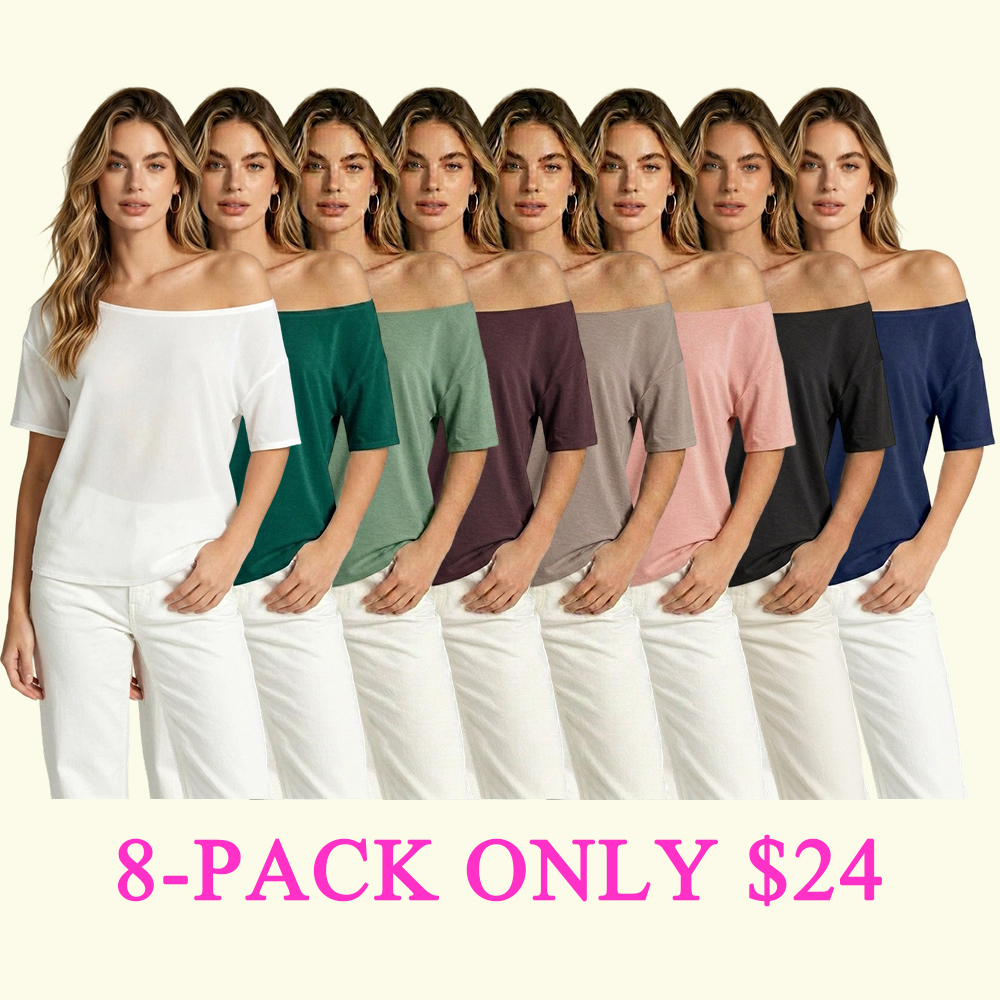 Women's Basic Solid Color Short Sleeve Tee