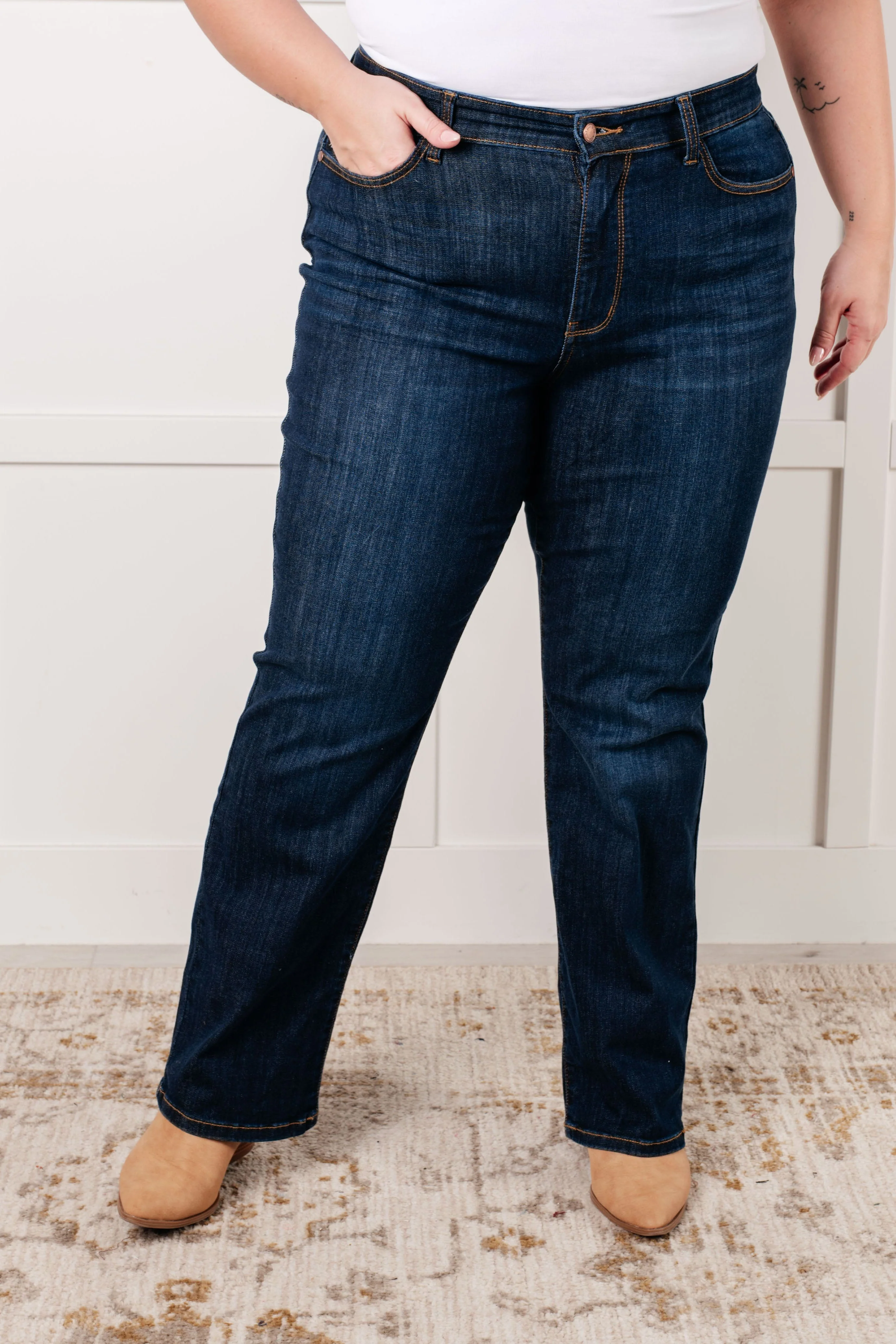 High Rise Classic Straight Jeans