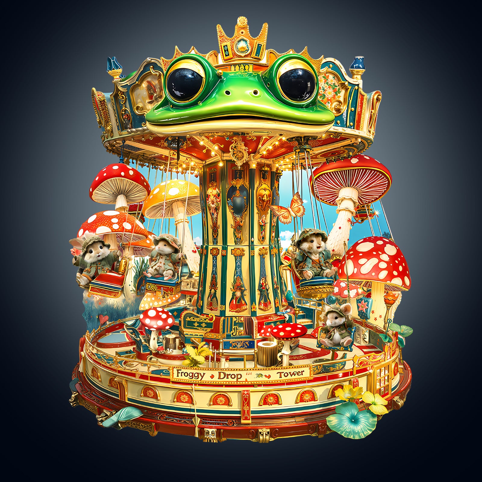 Froggy Drop Tower Wooden Jigsaw Puzzle