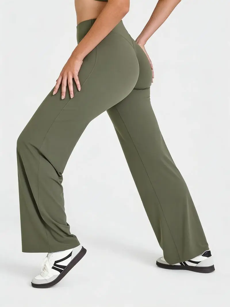 Straight Leg Bottoms Casual Pants