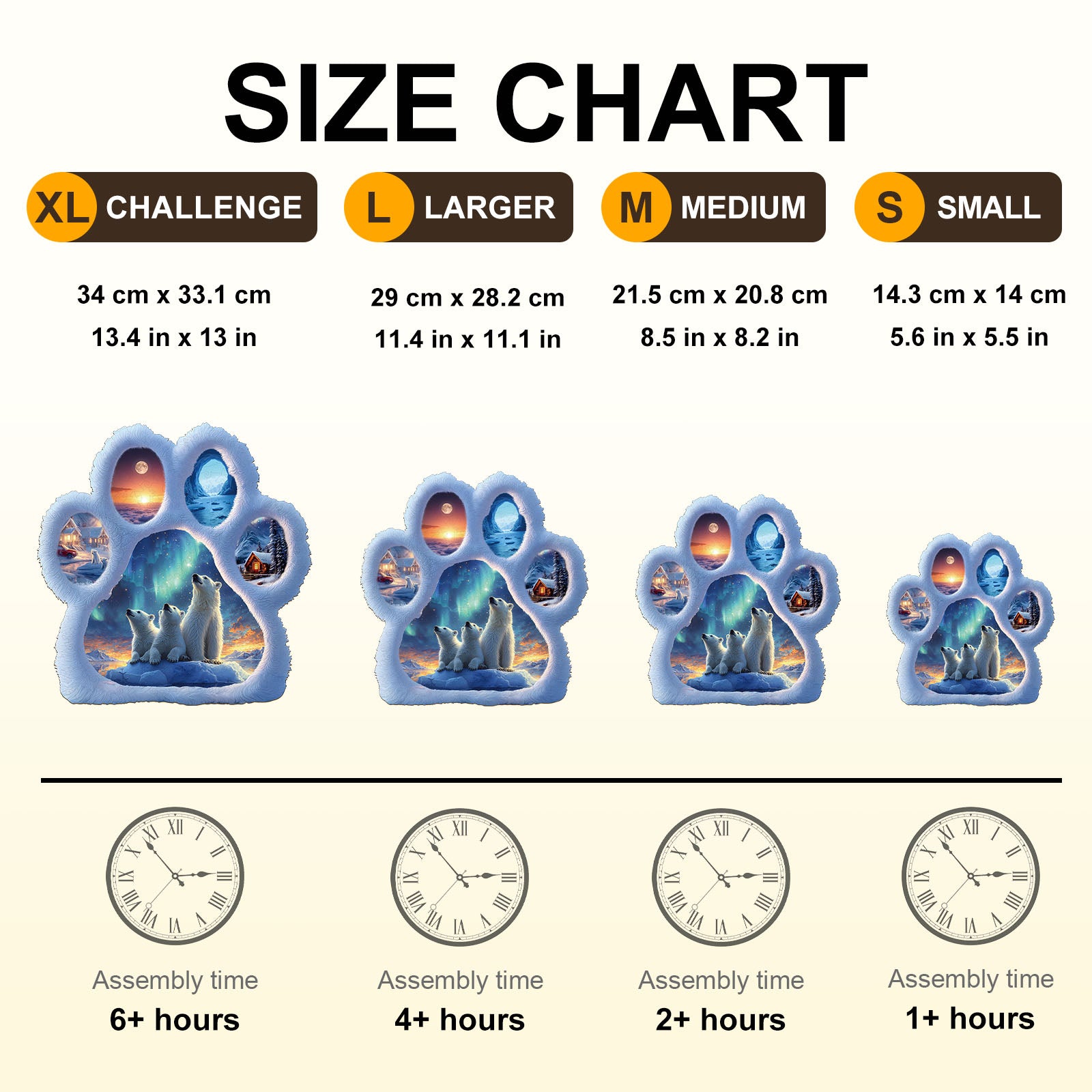 Polar bear tracks  Wooden Jigsaw Puzzle