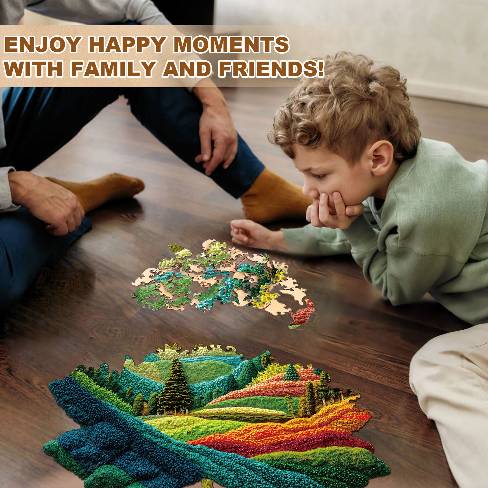 Felt maple leaf Wooden Jigsaw Puzzle