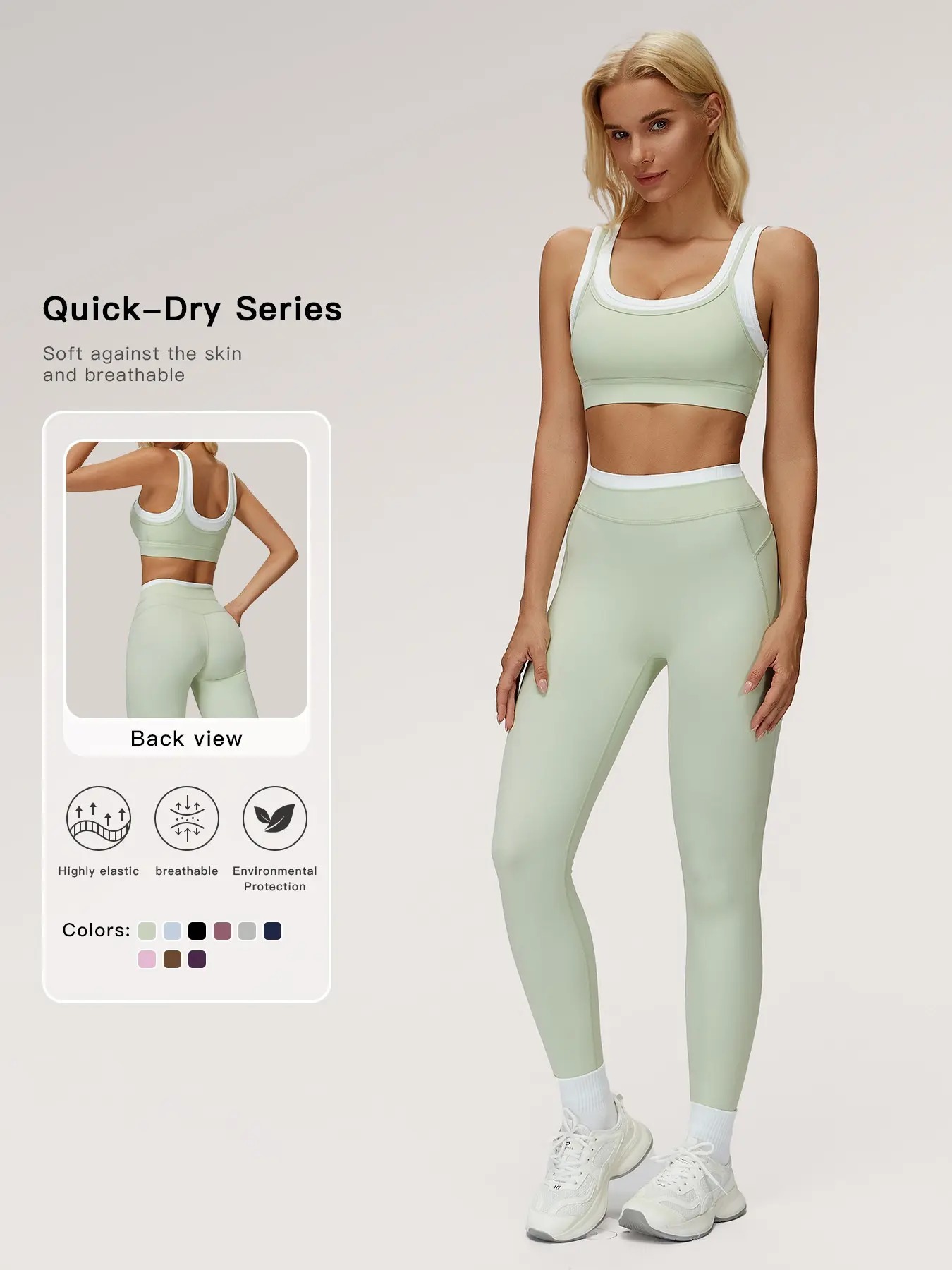 Women's Ribbed Two-Piece Workout Set