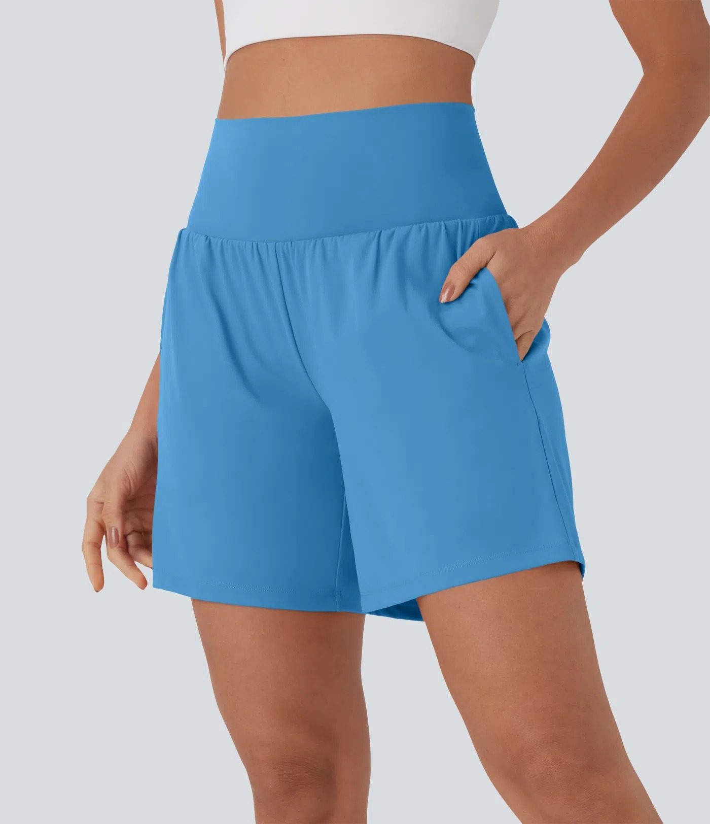🔥Women’s 2-in-1 Super High-Waisted Cool-Touch Yoga Shorts with Pockets (3