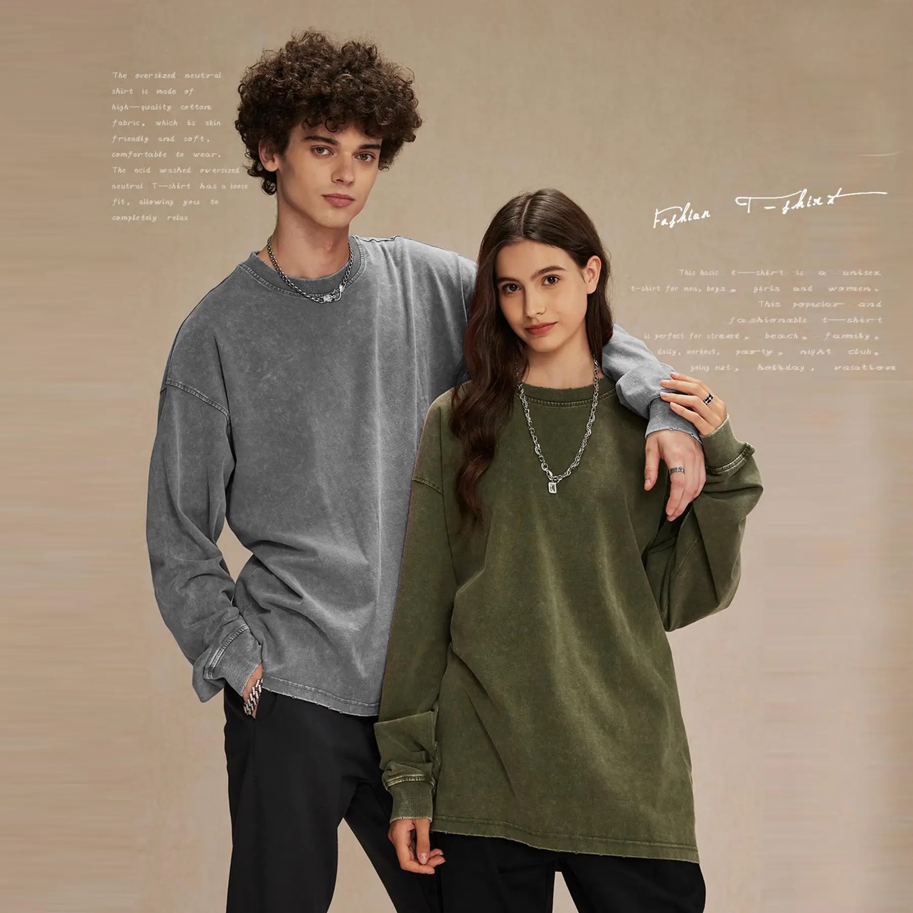 👕👕Unisex Acid Wash Long Sleeve T-Shirt