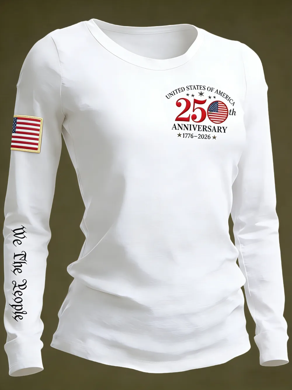 USA 250th Anniversary We The People Long Sleeve T-Shirt