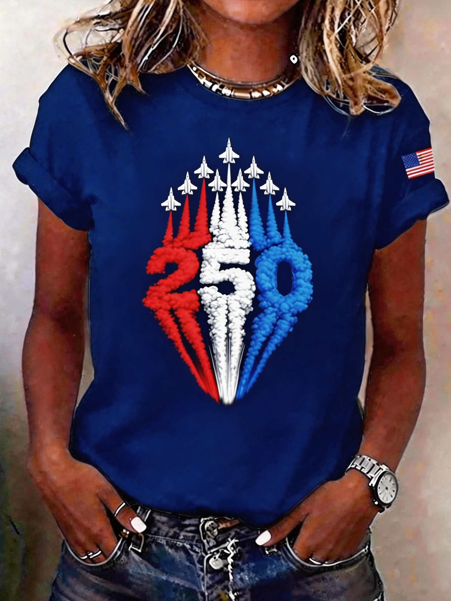 Regular Fit Independence Day Casual Cotton T-Shirt