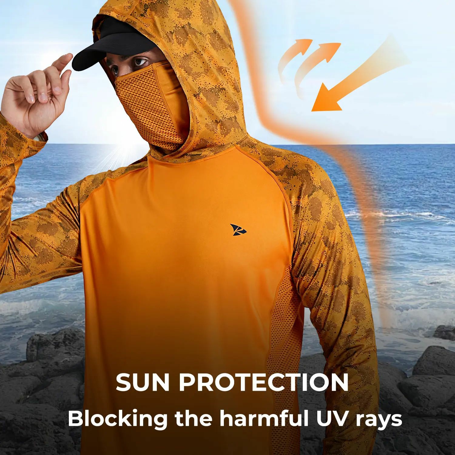 ☀️Men’s UPF 100 Sun Protection Hoodie with UV Detection