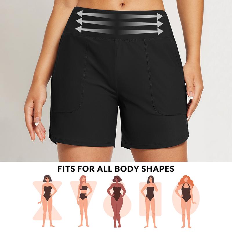 Women's 2-in-1 High-Waisted Yoga Shorts with Pockets