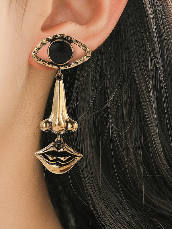 Contrast Color Geometric Earrings Accessories Drop Earrings