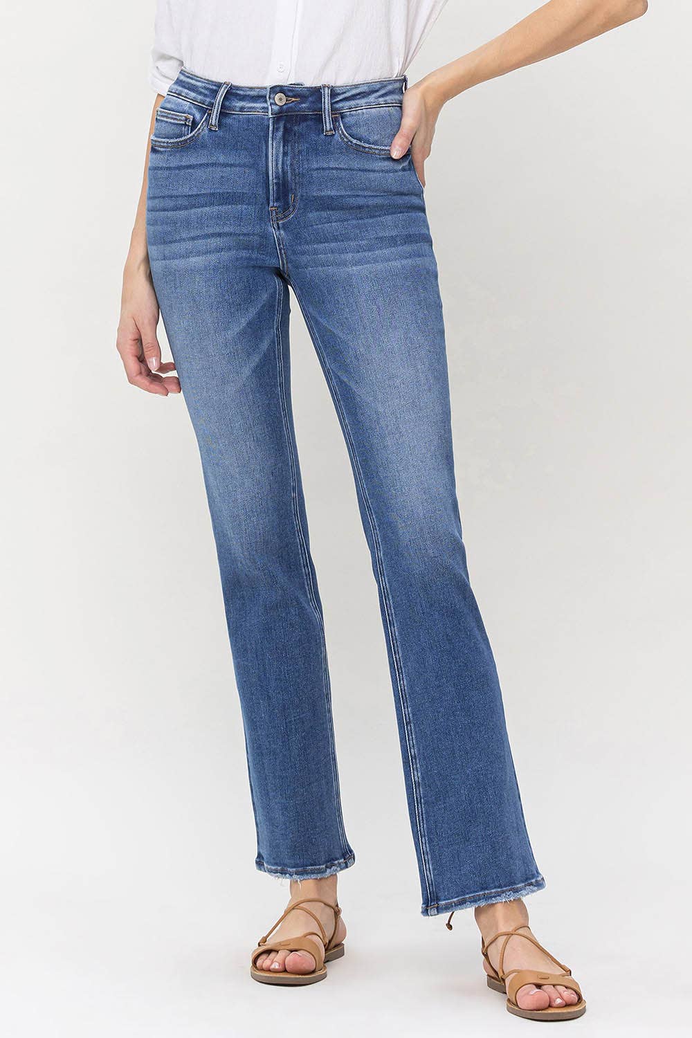 Loveret Full Size High Rise Slim Bootcut Jeans