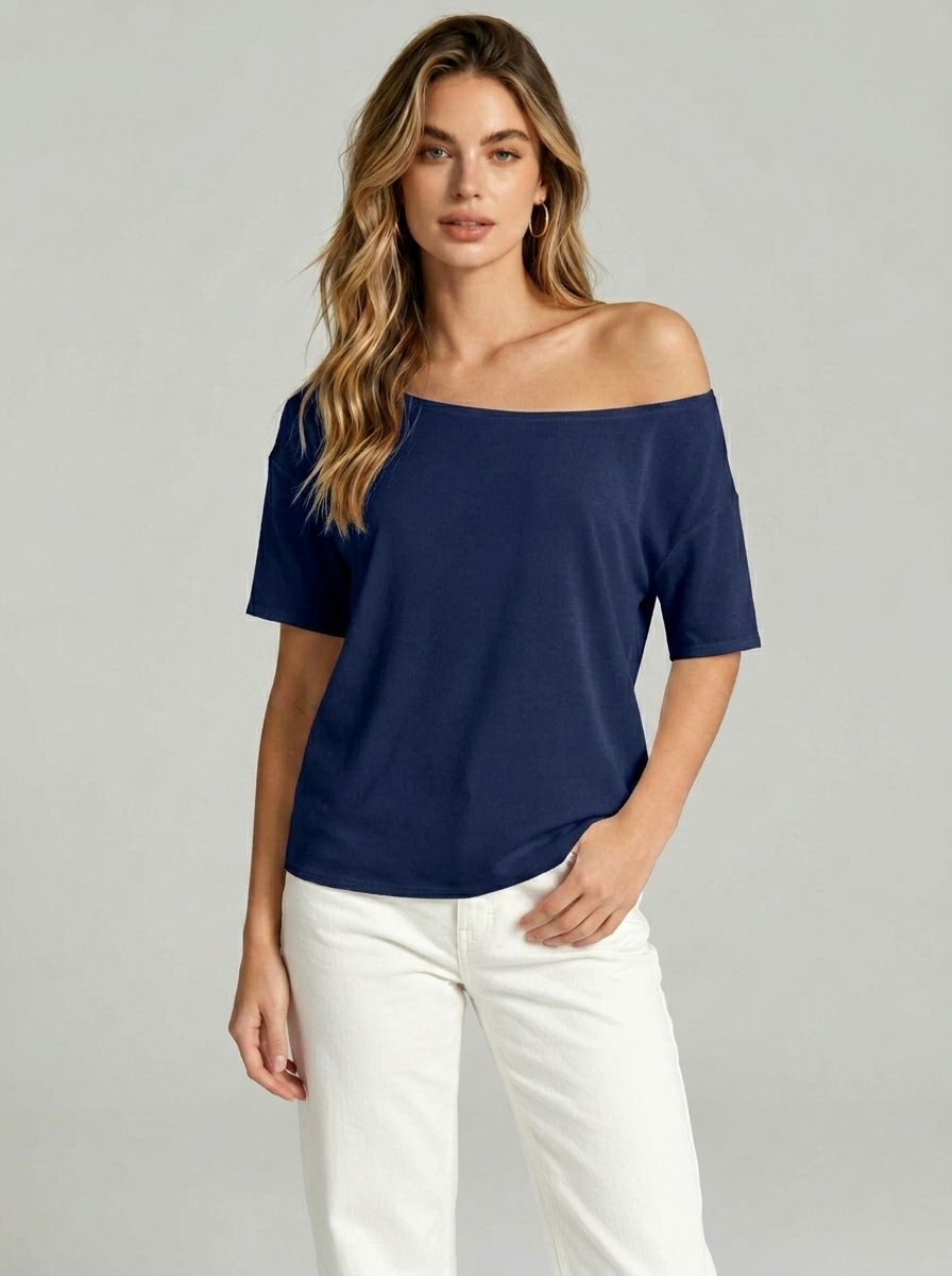 Women's Basic Solid Color Short Sleeve Tee