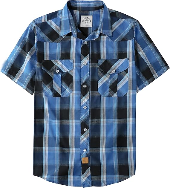 Men's Ely Cattleman Short Sleeve Stripe Western Snap Shirt