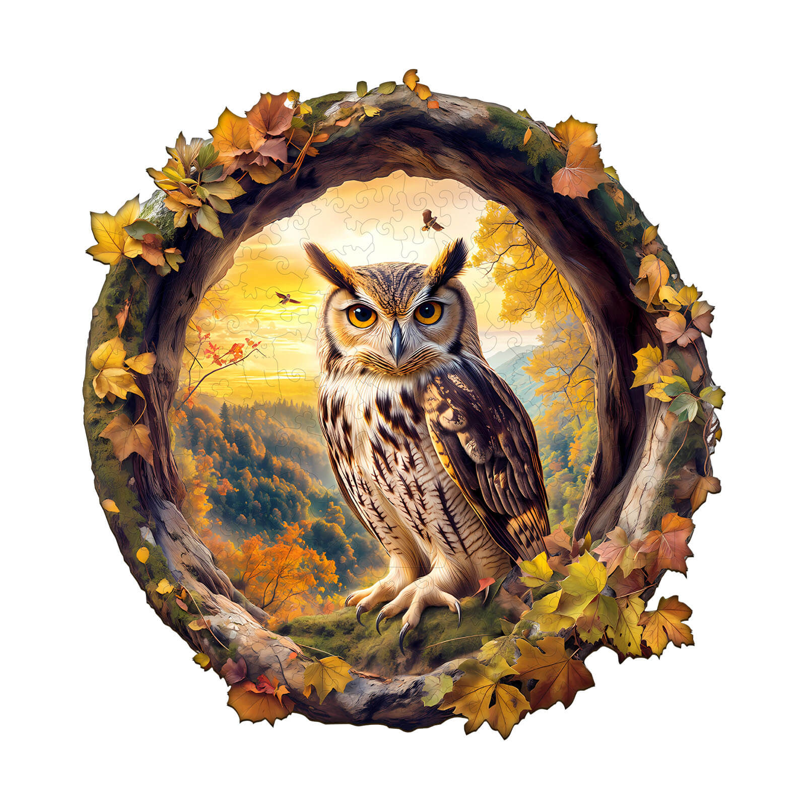 Autumn Owl Wooden Jigsaw Puzzle