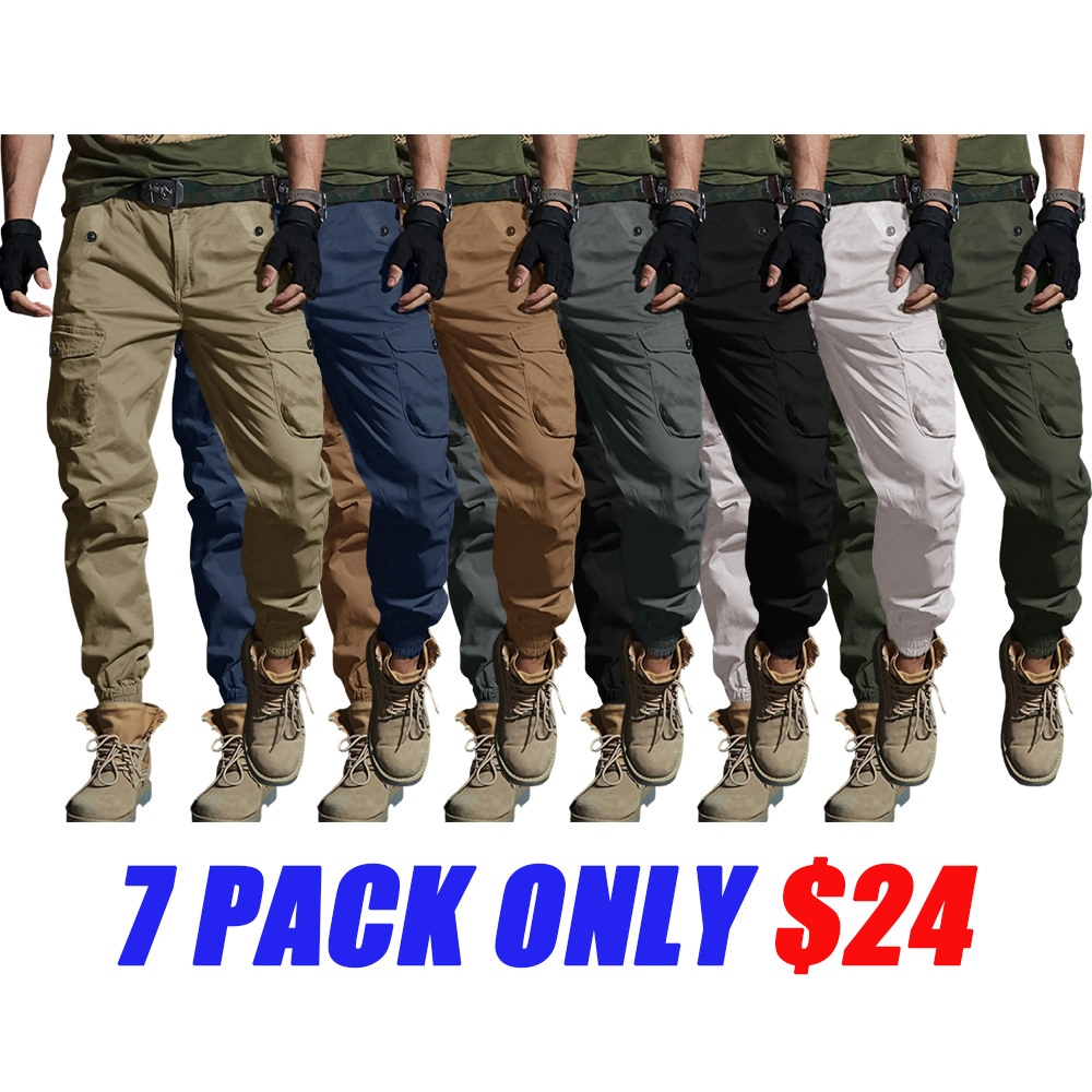 Men's Tactical Cargo Joggers - Multi-Pocket Rugged Pants for Outdoor & Urban Adventures