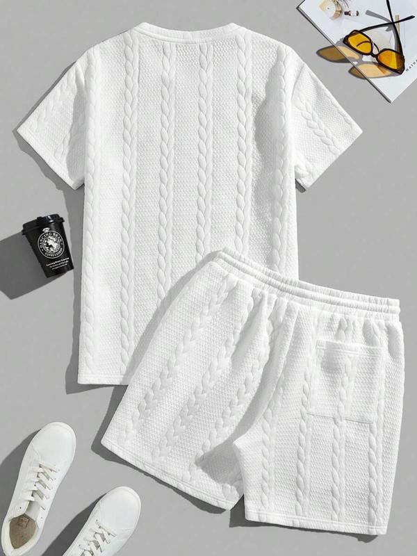 🔥🔥Men’s Casual T-Shirt & Drawstring Shorts Set (Regular Fit)