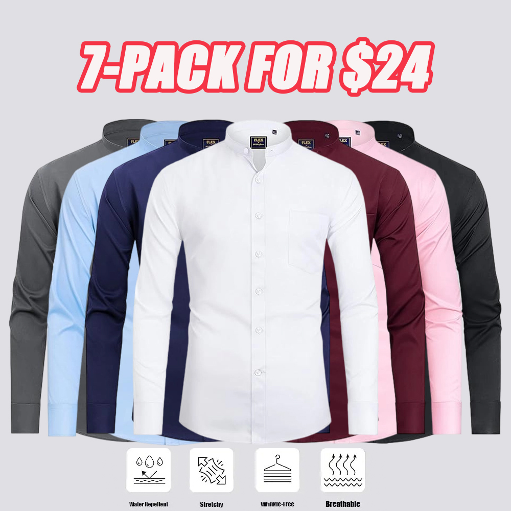 3-Pack Men's Stain Sheild Business Casual Dress Shirts - Slim Fit Long Sleeve Button Down Shirt