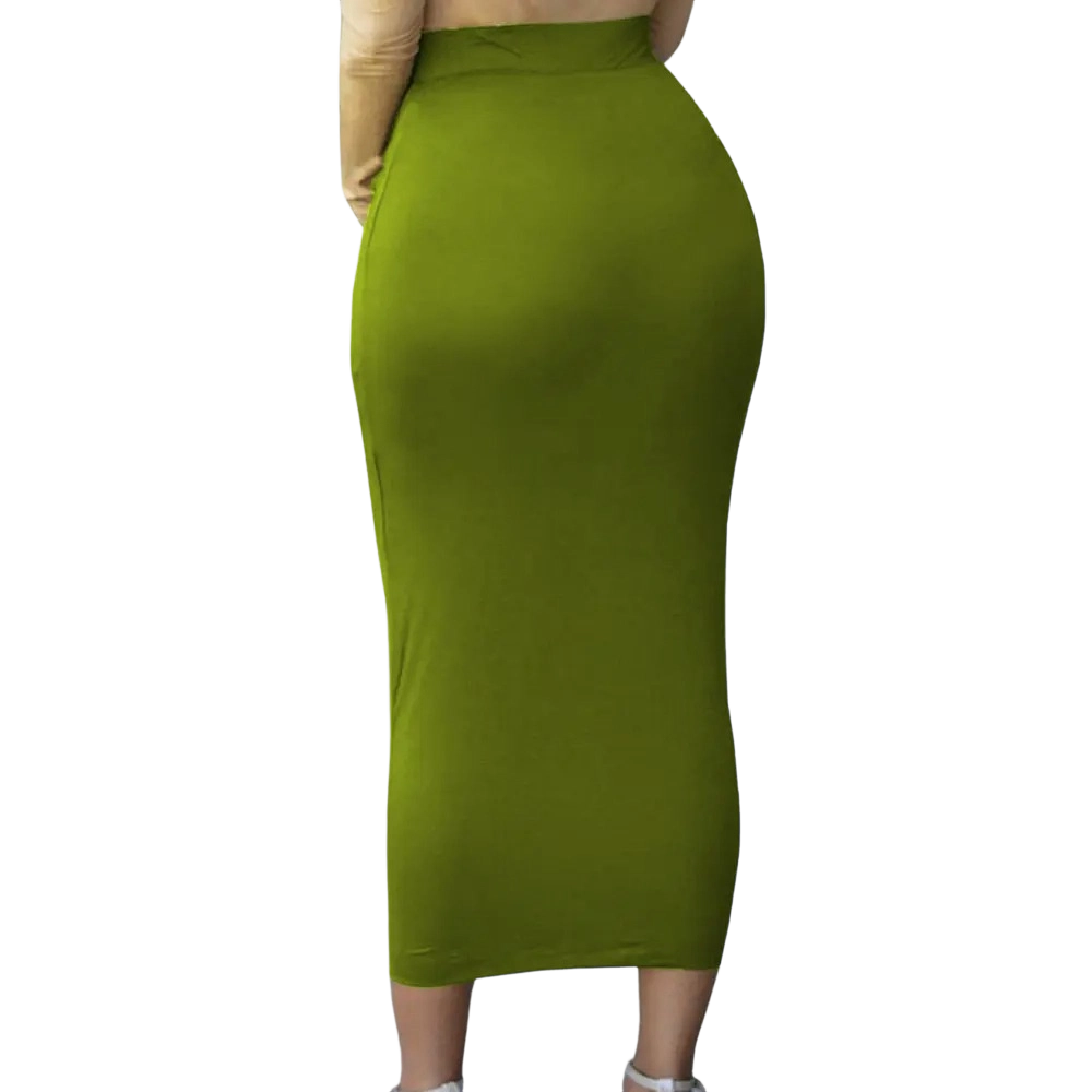 Women’s High Waisted Tummy Control Bodycon Maxi Skirt
