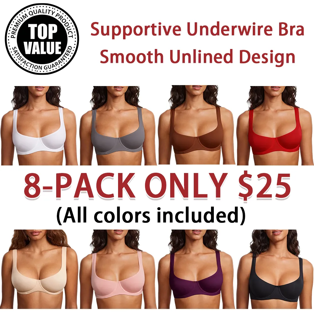 Women's No Padded Underwire Balconette Bra