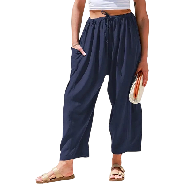 Women’s Linen Blend Wide-Leg Pants