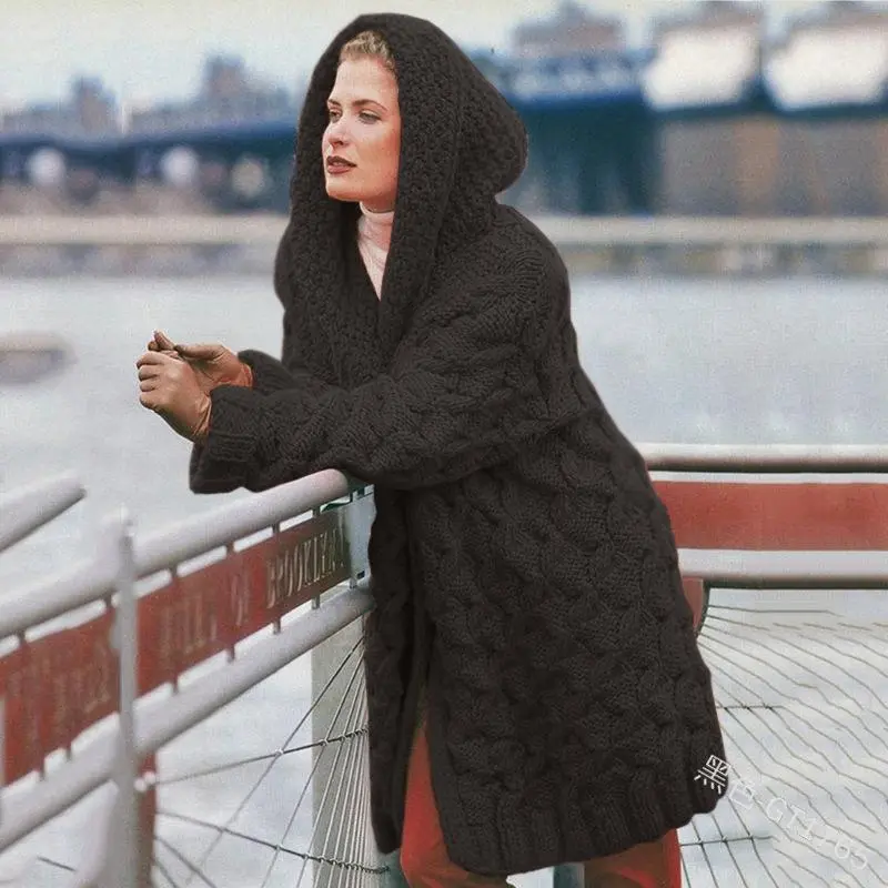 (Warehouse Clearance)Winter keep warm plain sweater cardigan