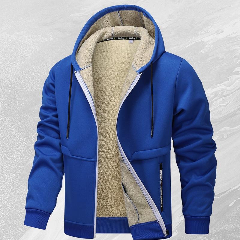Men's Fleece-Lined Hooded Warmth Jacket