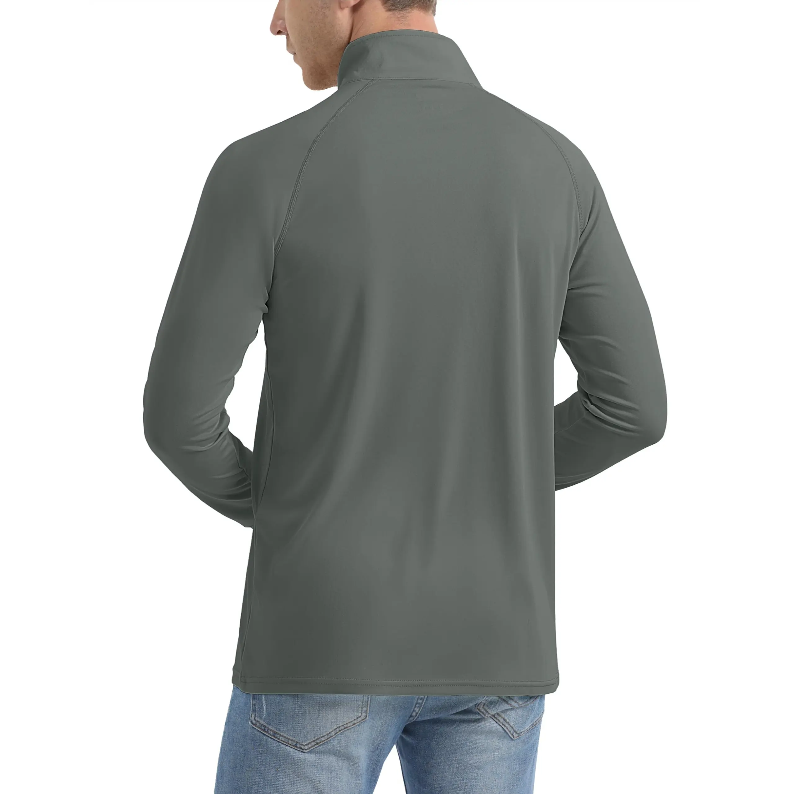 Men's 1/4 Zip Shirt UPF 50+ Quick Dry Lightweight Long Sleeve
