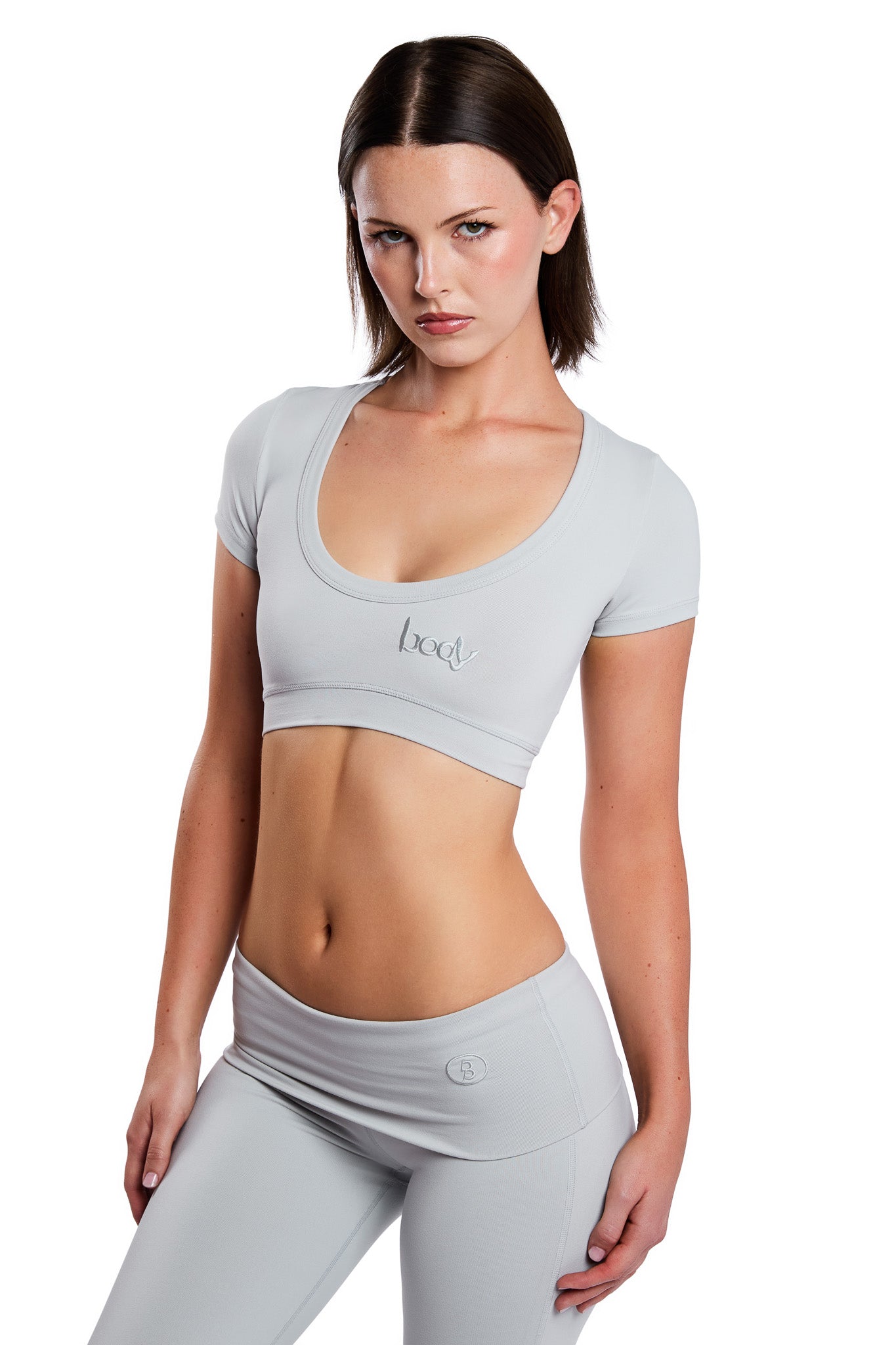 YOGA CROP TOP (SLATE GREY)