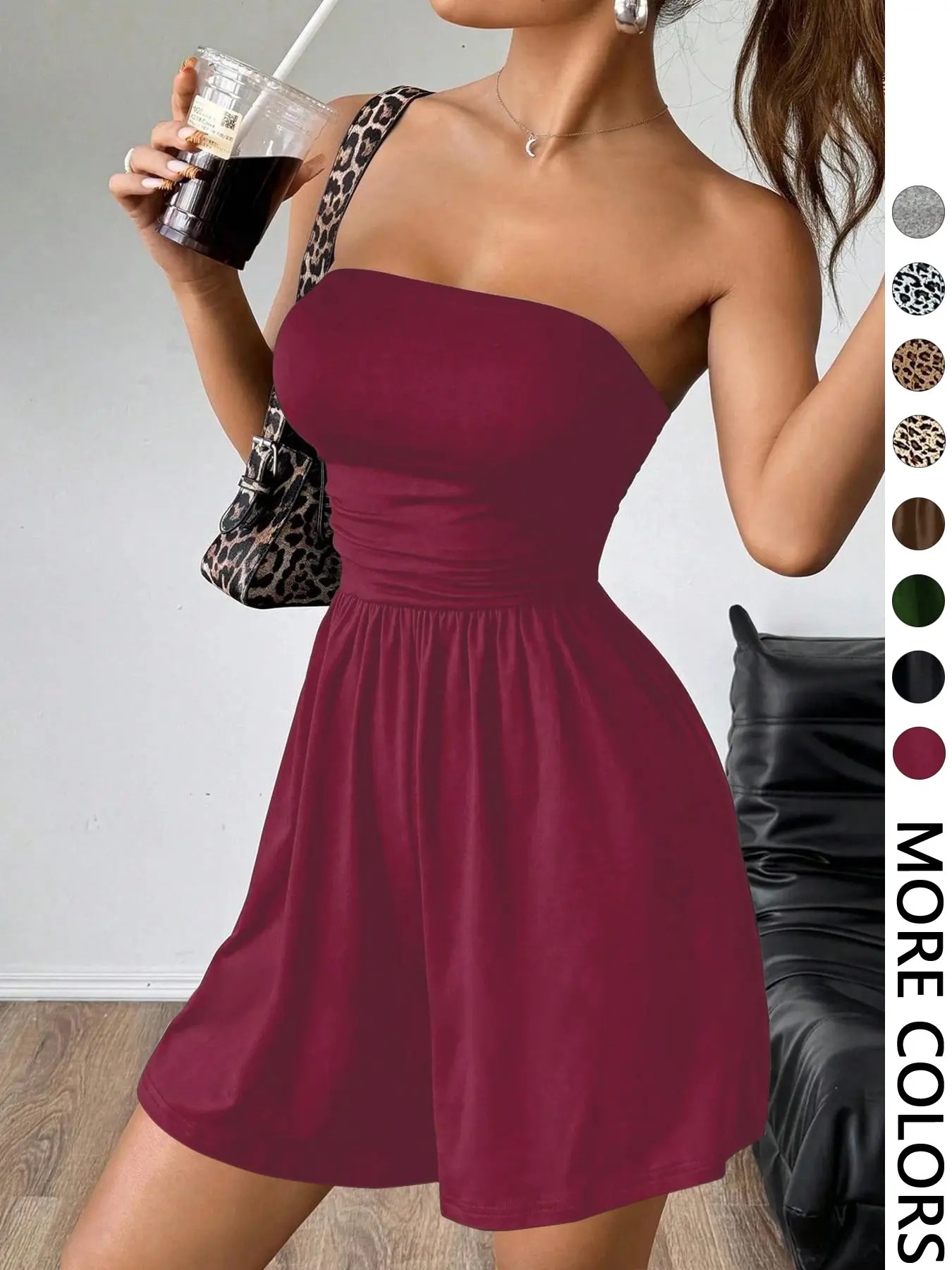 Women's Solid Color Fitted Romper