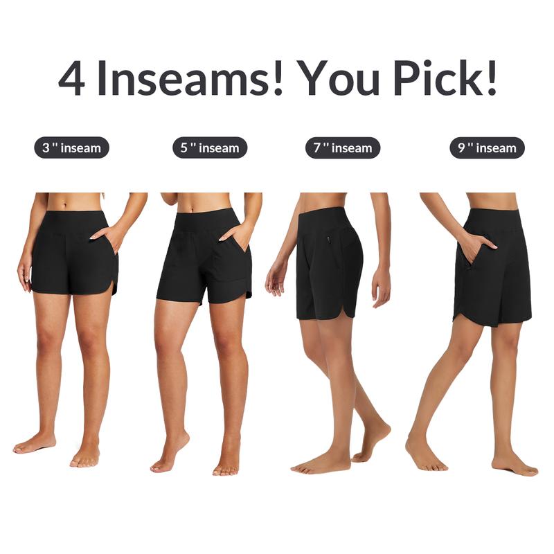 Women's 2-in-1 High-Waisted Yoga Shorts with Pockets