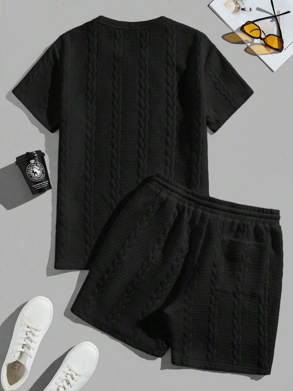 🔥🔥Men’s Casual T-Shirt & Drawstring Shorts Set (Regular Fit)