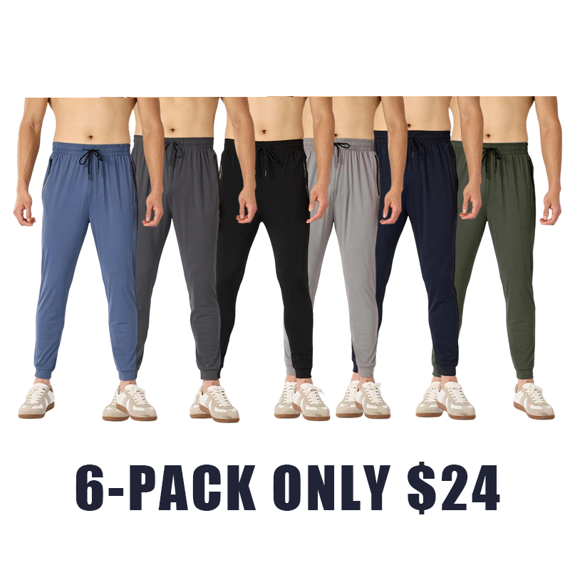 Men’s Stretch Jogger Pants — Comfort Fit with Pockets