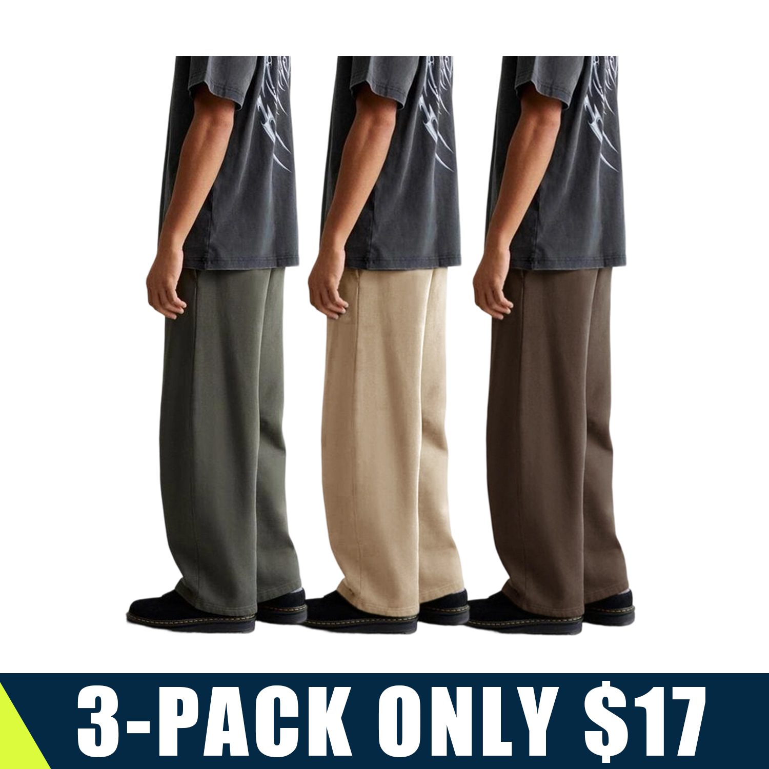 GYM PEOPLE Men's Baggy Fleece Workout Sweatpants with Pockets