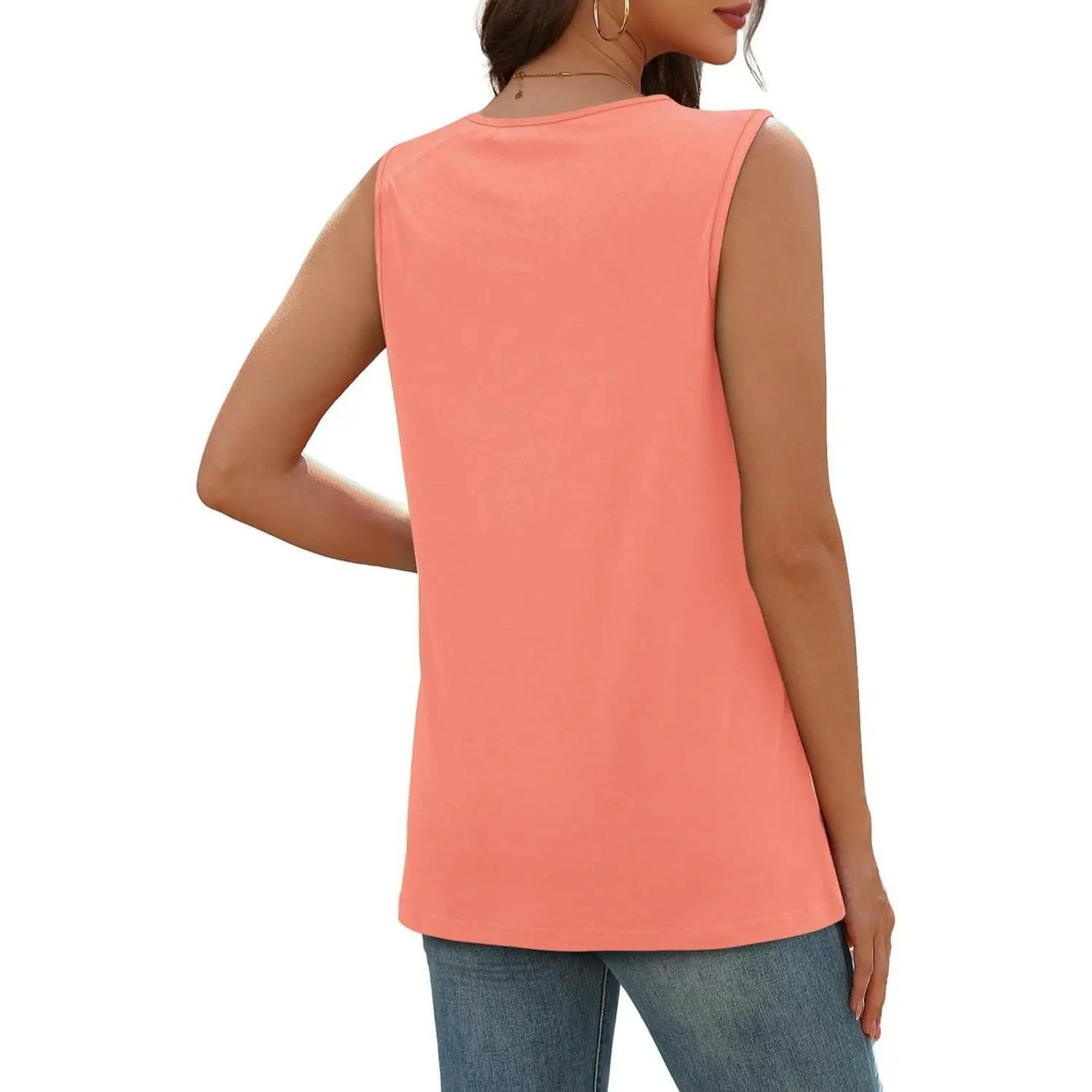 ✨Easter Sale!Women’s V-Neck Button Front Tank Top