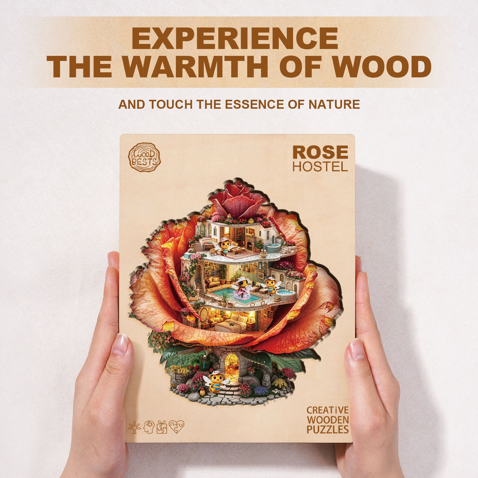 Rose Hostel Wooden Jigsaw Puzzle