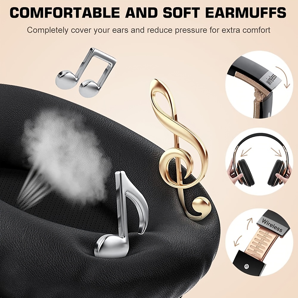6S Hi-Fi Stereo Foldable Wireless Stereo Headsets Earbuds With Built-in Mic